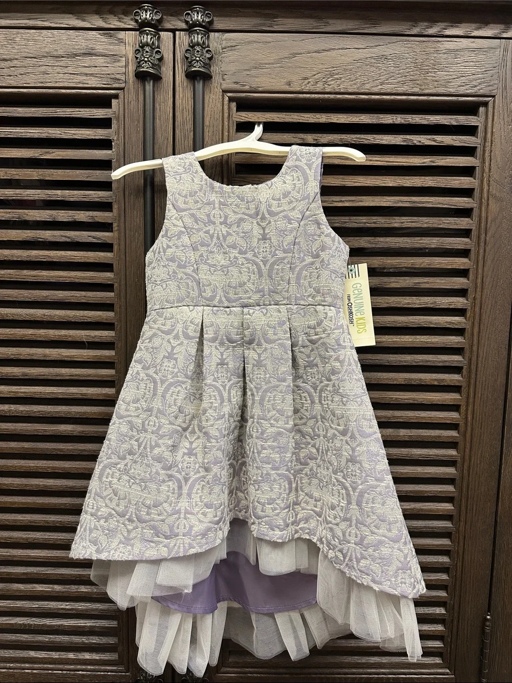 OshKosh B'gosh Lilac Jacquard Floral Party Dress